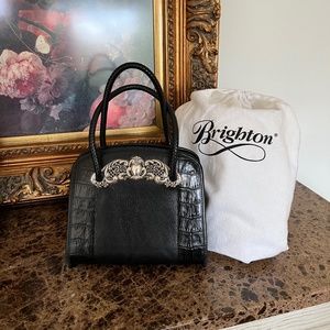 Vintage Brighton Chantilly Croc Bag